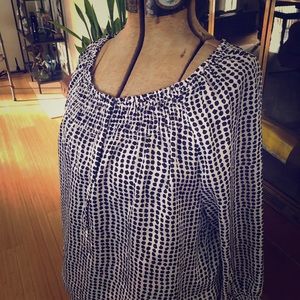 Chico’s Ikat Dot Blouse with Snaps